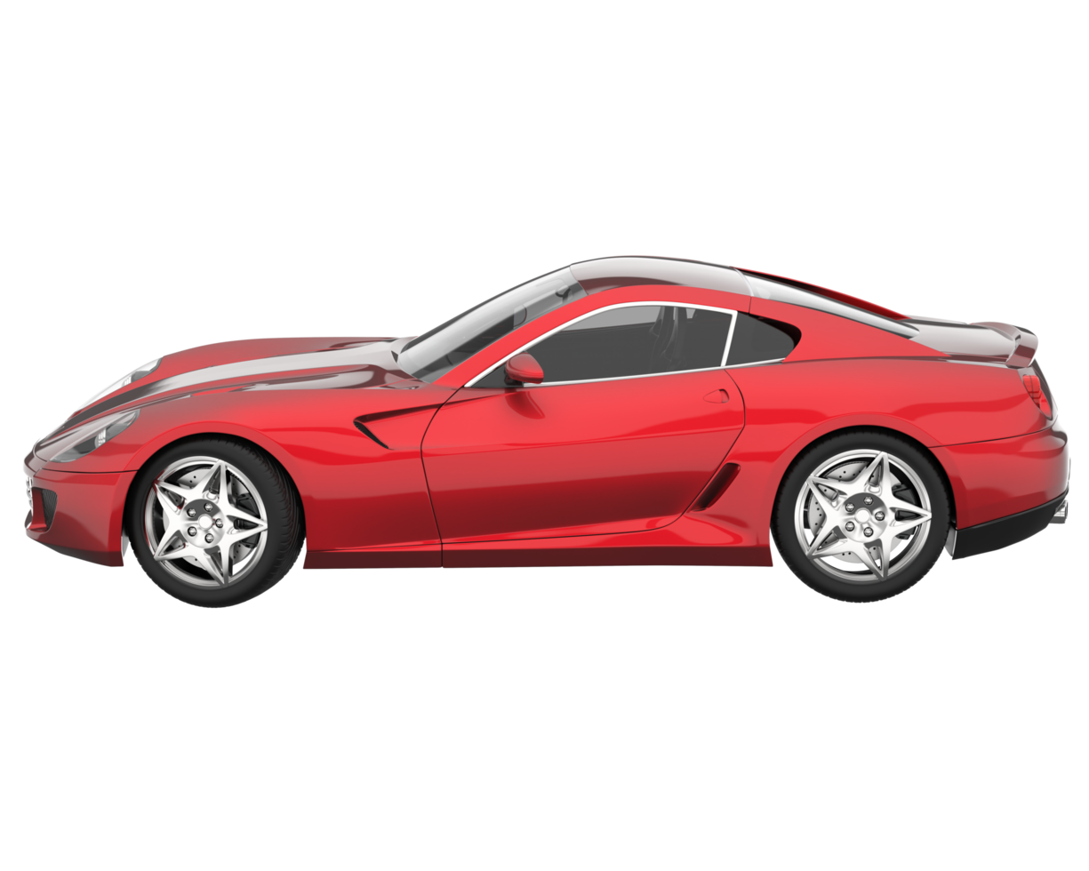 Sport car isolated on transparent background. 3d rendering - illustration png