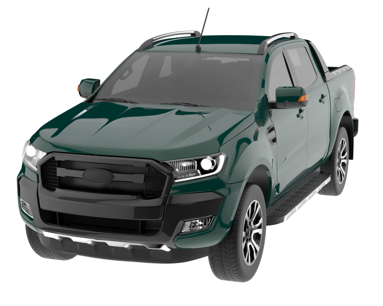 Pickup truck isolated on background. 3d rendering - illustration png