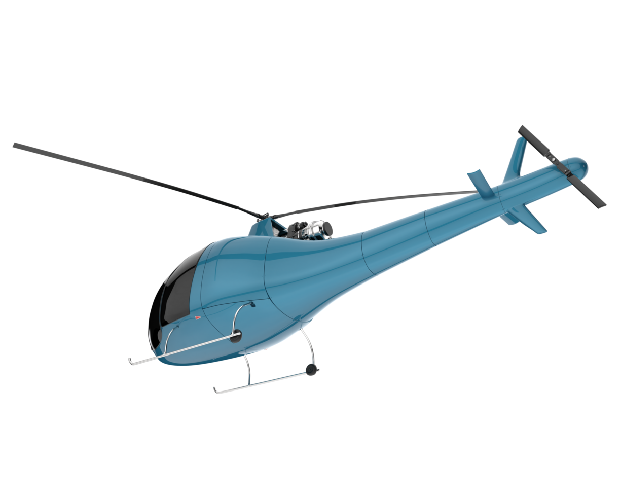 Helicopter isolated on transparent background. 3d rendering - illustration png