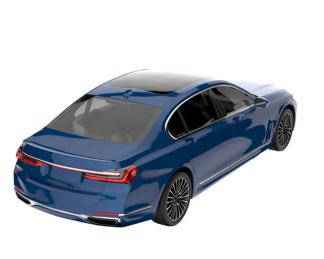 Modern car isolated on transparent background. 3d rendering - illustration png