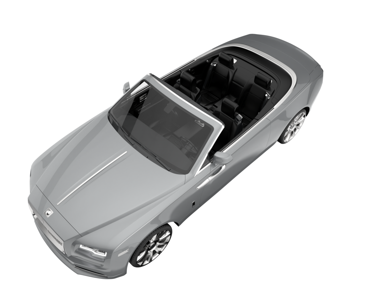 Modern car isolated on transparent background. 3d rendering - illustration png