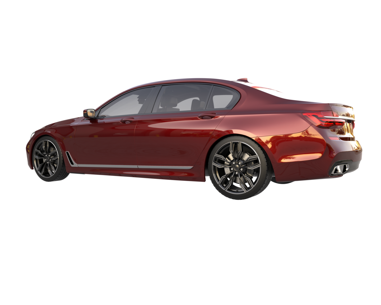Modern car isolated on transparent background. 3d rendering - illustration png