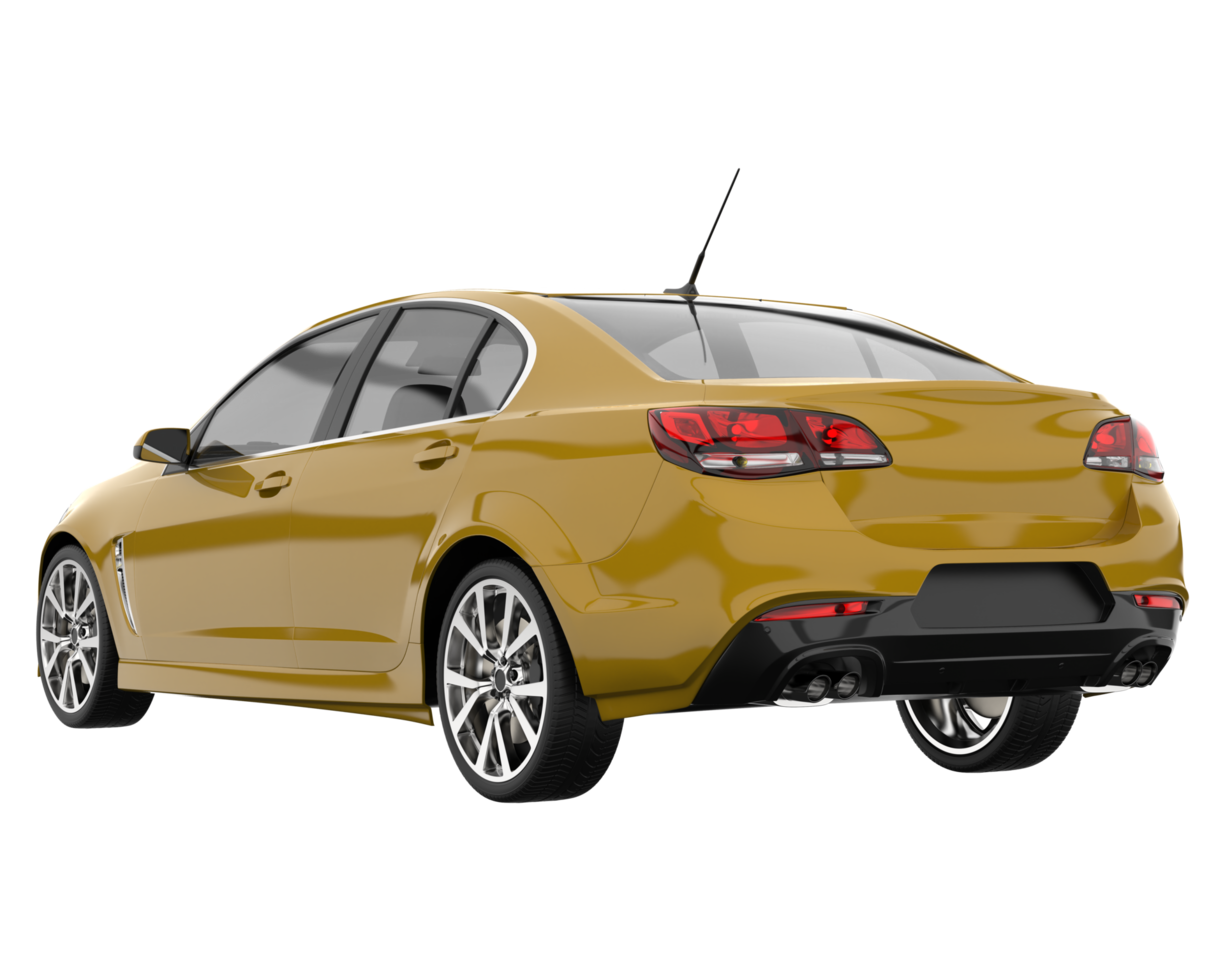 Modern car isolated on transparent background. 3d rendering - illustration png