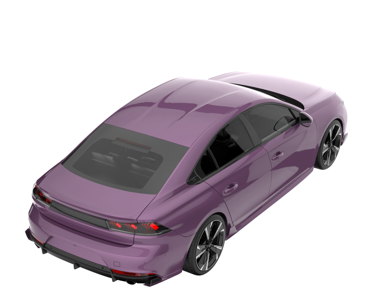 Modern car isolated on transparent background. 3d rendering - illustration png