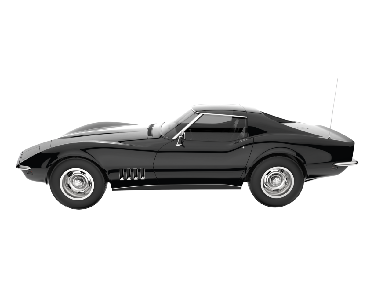 Muscle car isolated on transparent background. 3d rendering - illustration png