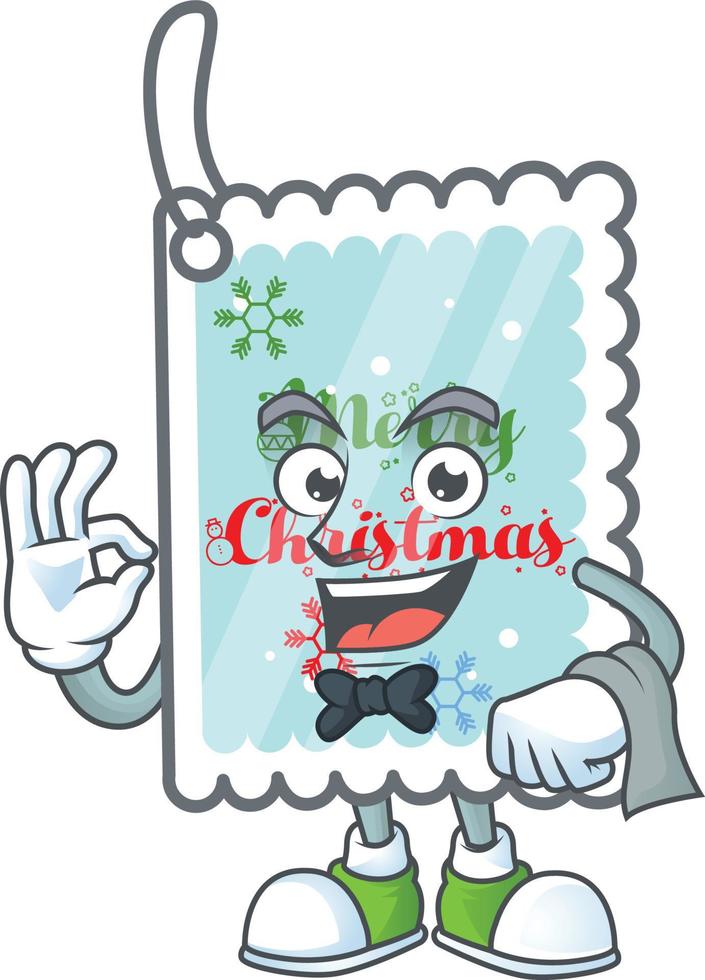 dibujos animados de tarjeta de felicitación de navidad vector