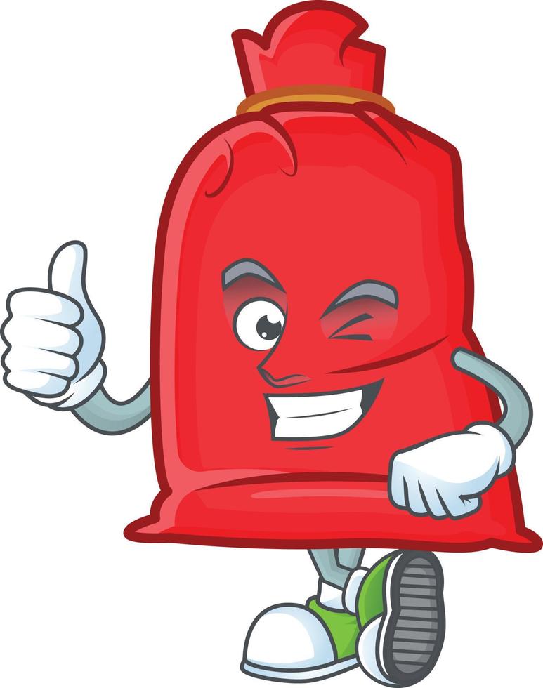 Santa bag close cartoon vector