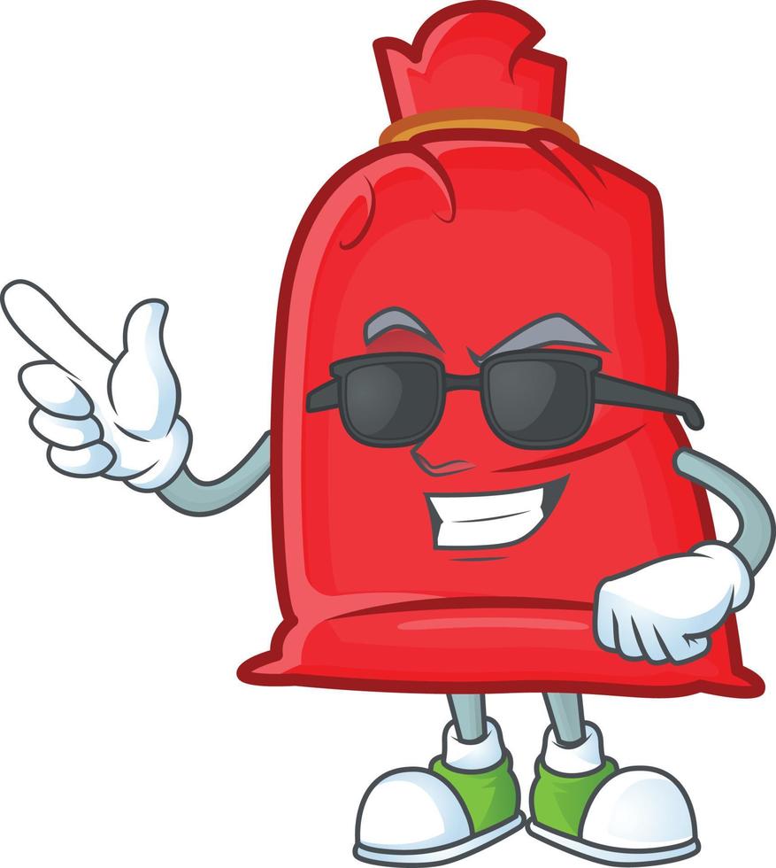 Santa bag close cartoon vector