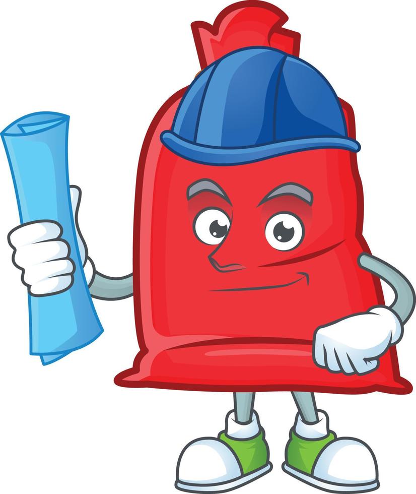 Santa bag close cartoon vector