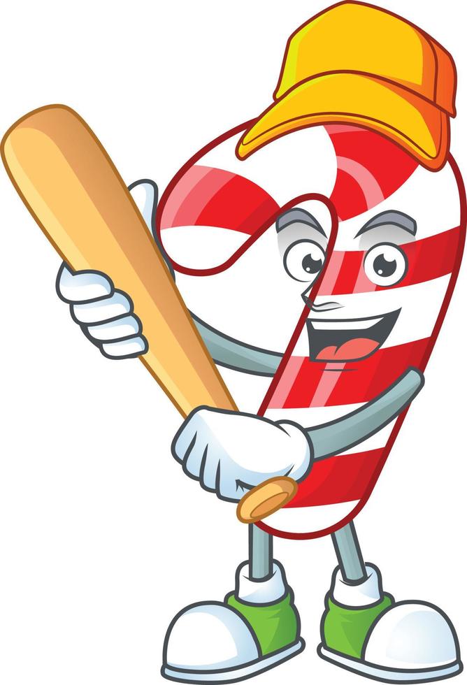 Christmas candy cane cartoon vector