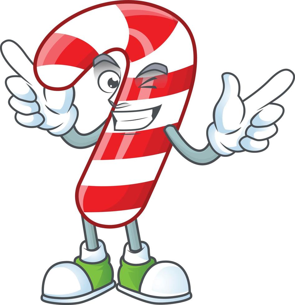 Christmas candy cane cartoon vector