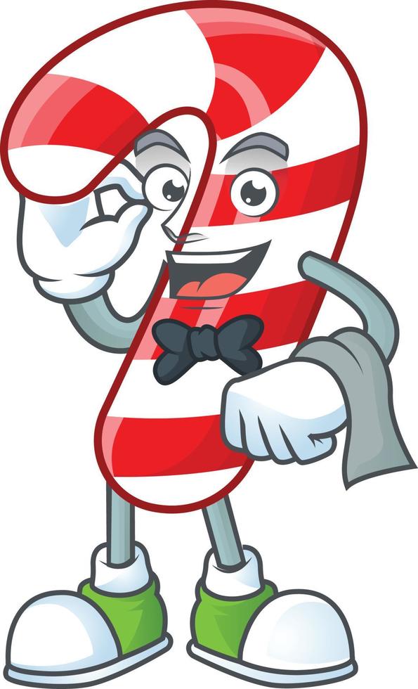 Christmas candy cane cartoon vector