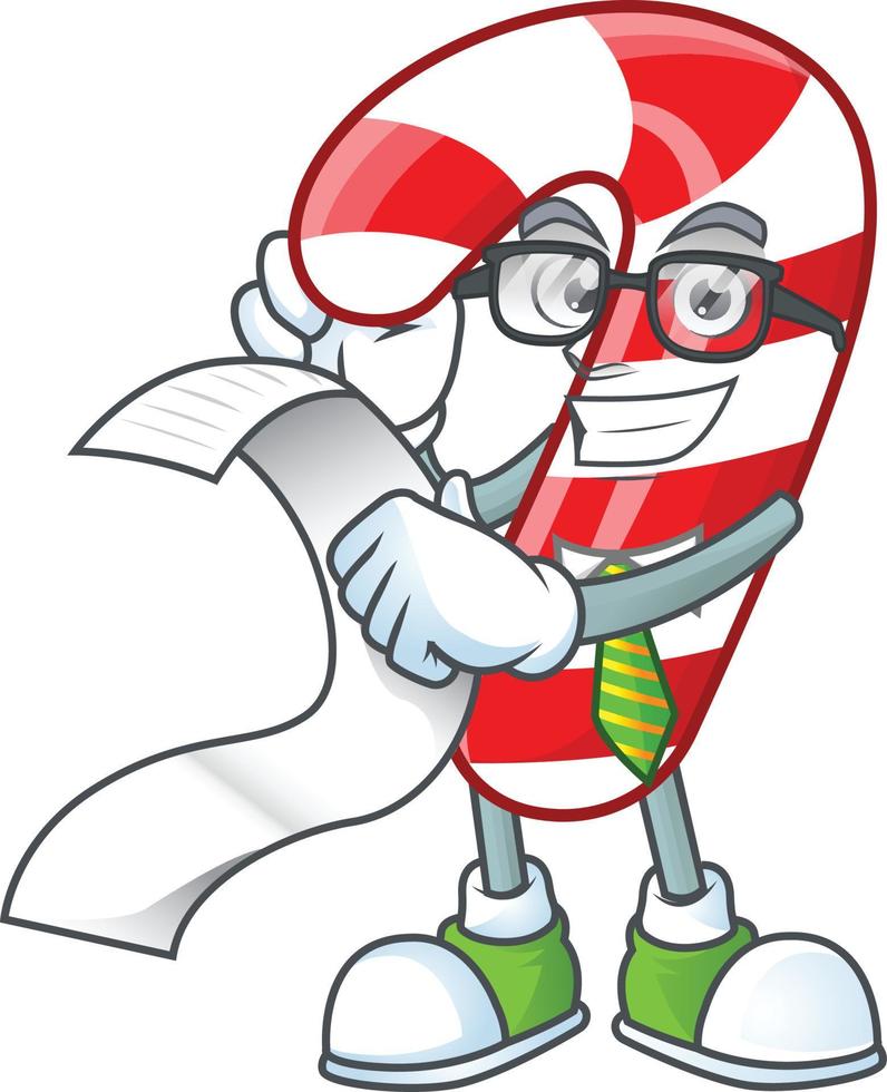 Christmas candy cane cartoon vector