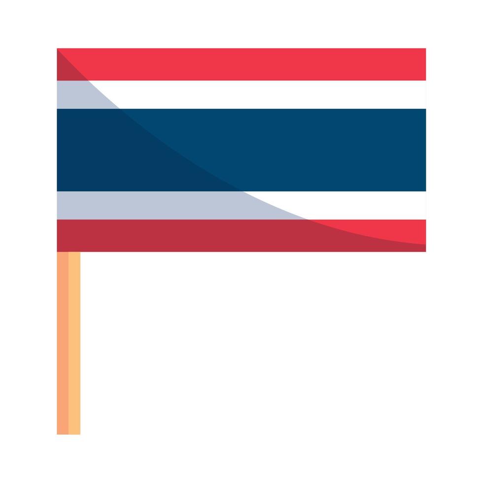 icono de la bandera de Tailandia vector