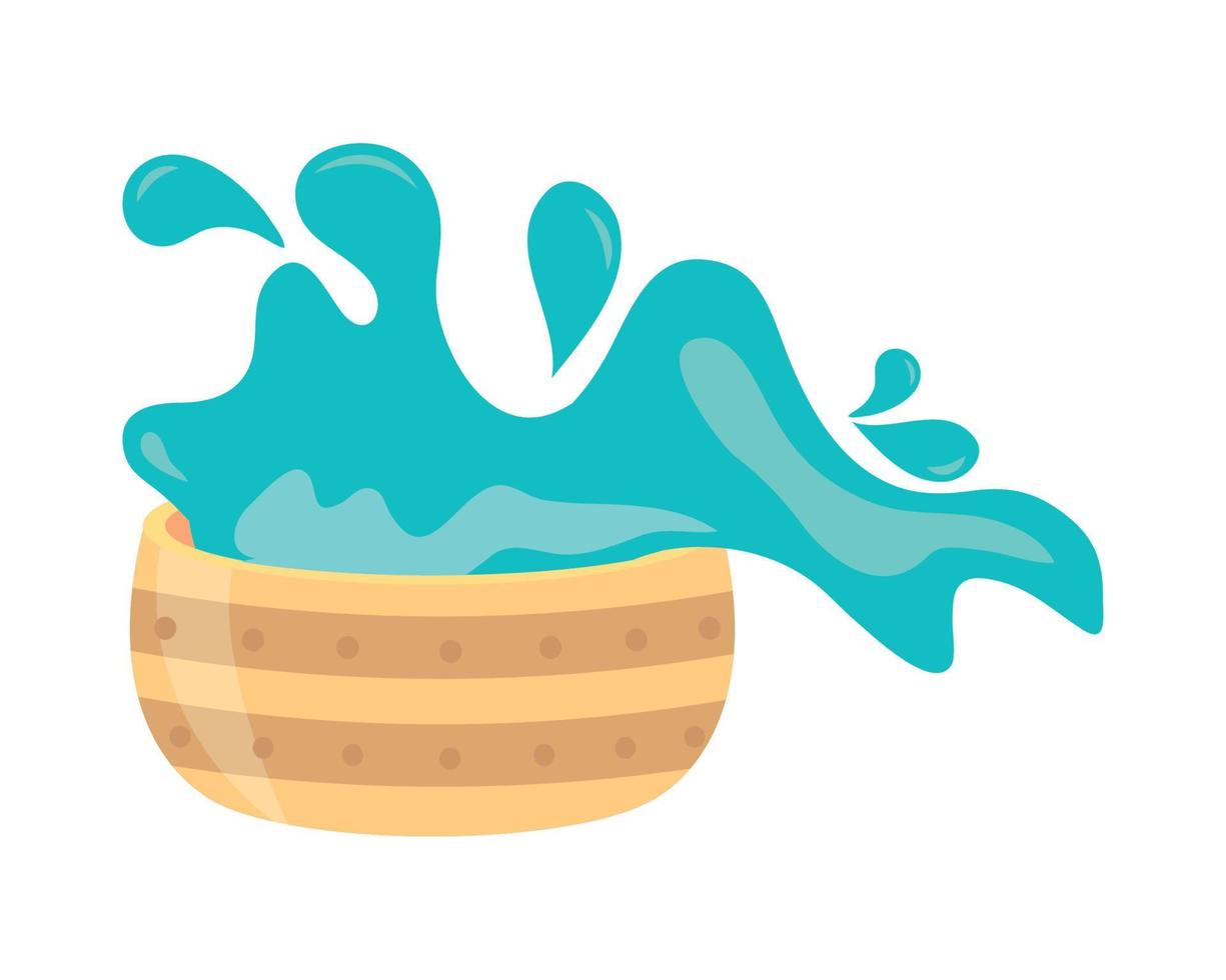 water splash in bowl vector