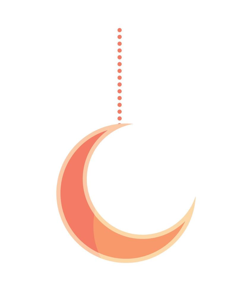 hanging crescent moon vector