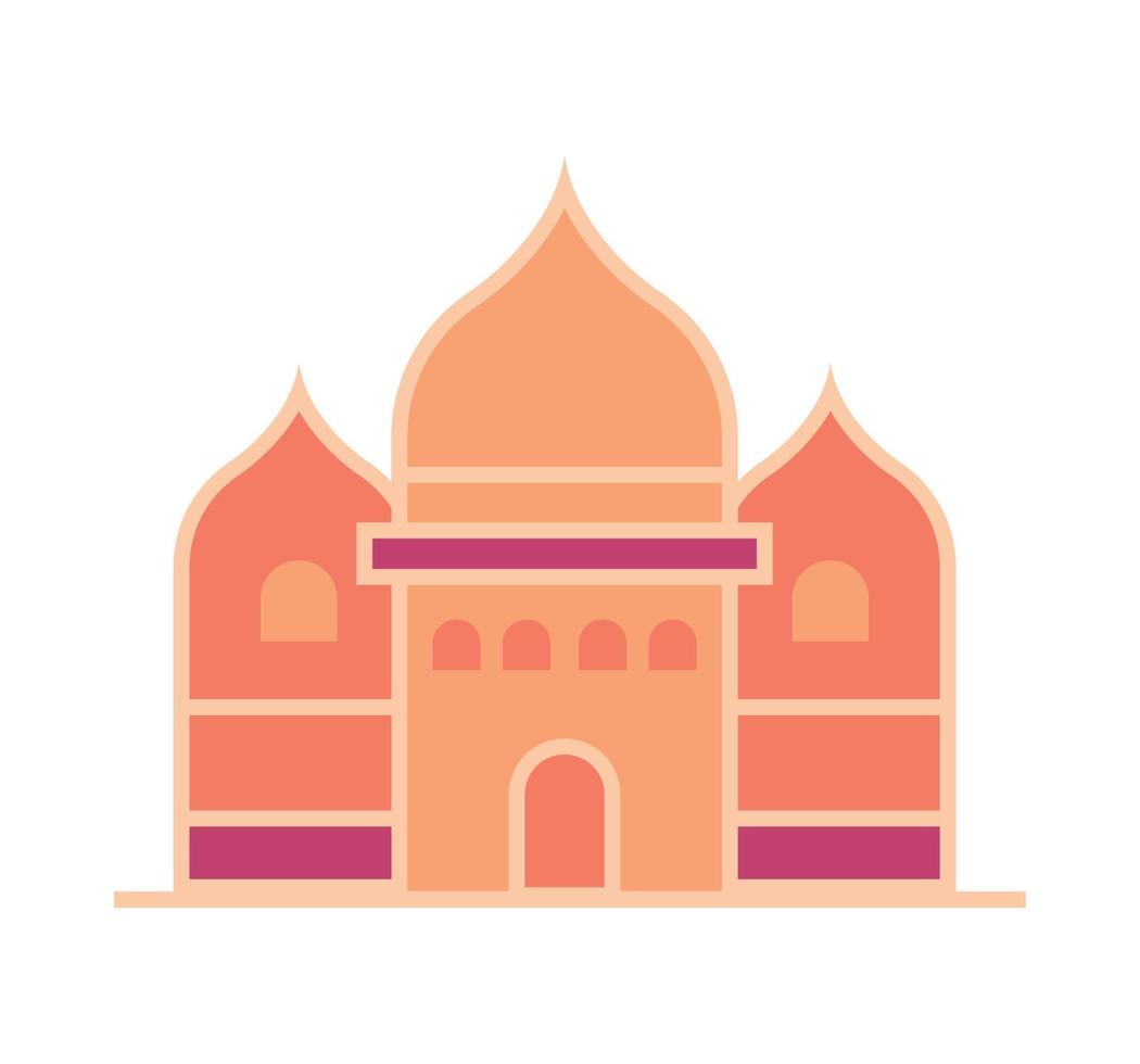 arabic mosque building vector