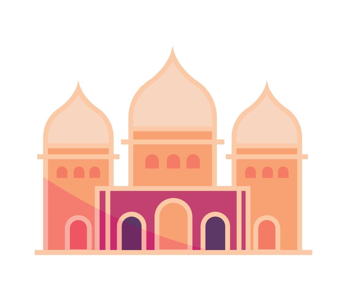 templo de la mezquita árabe vector