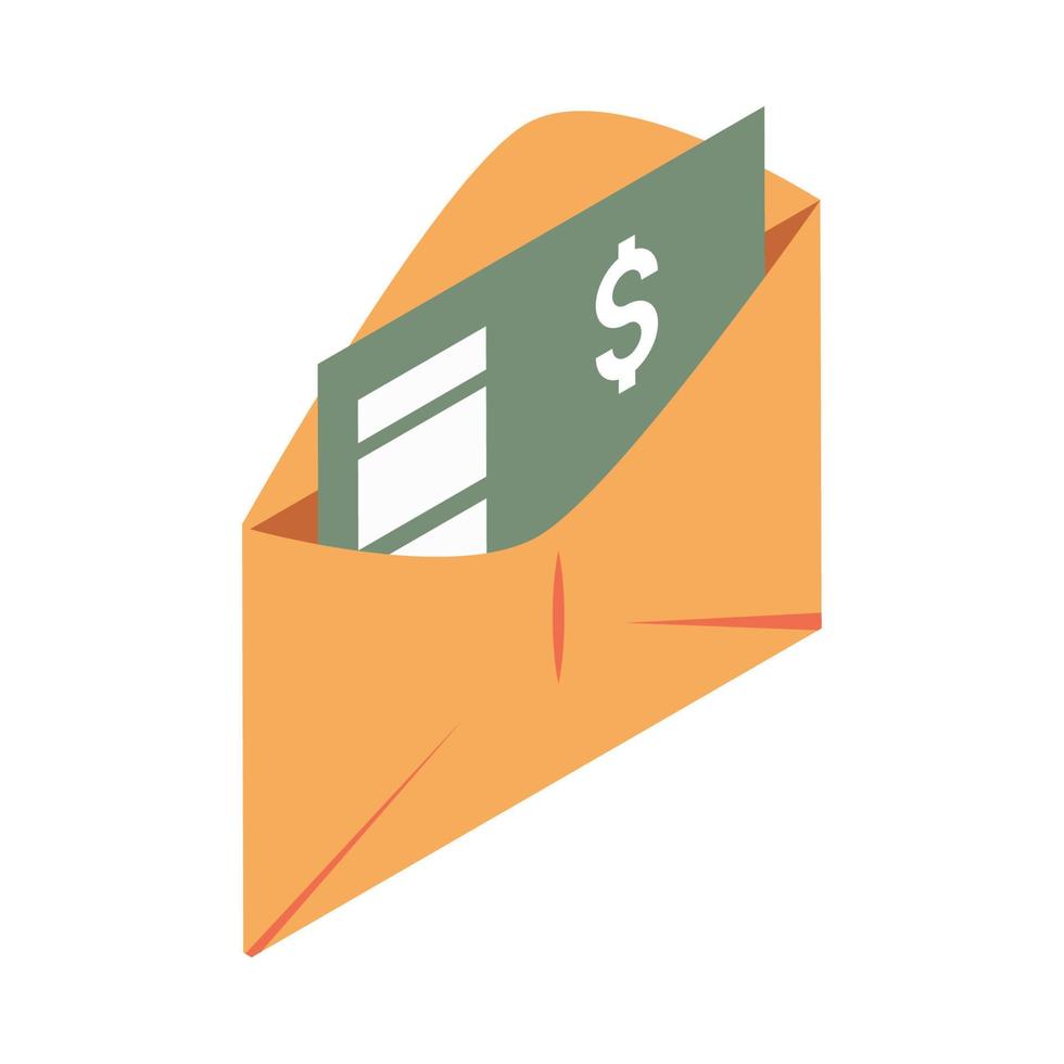 icono de correo de impuestos vector