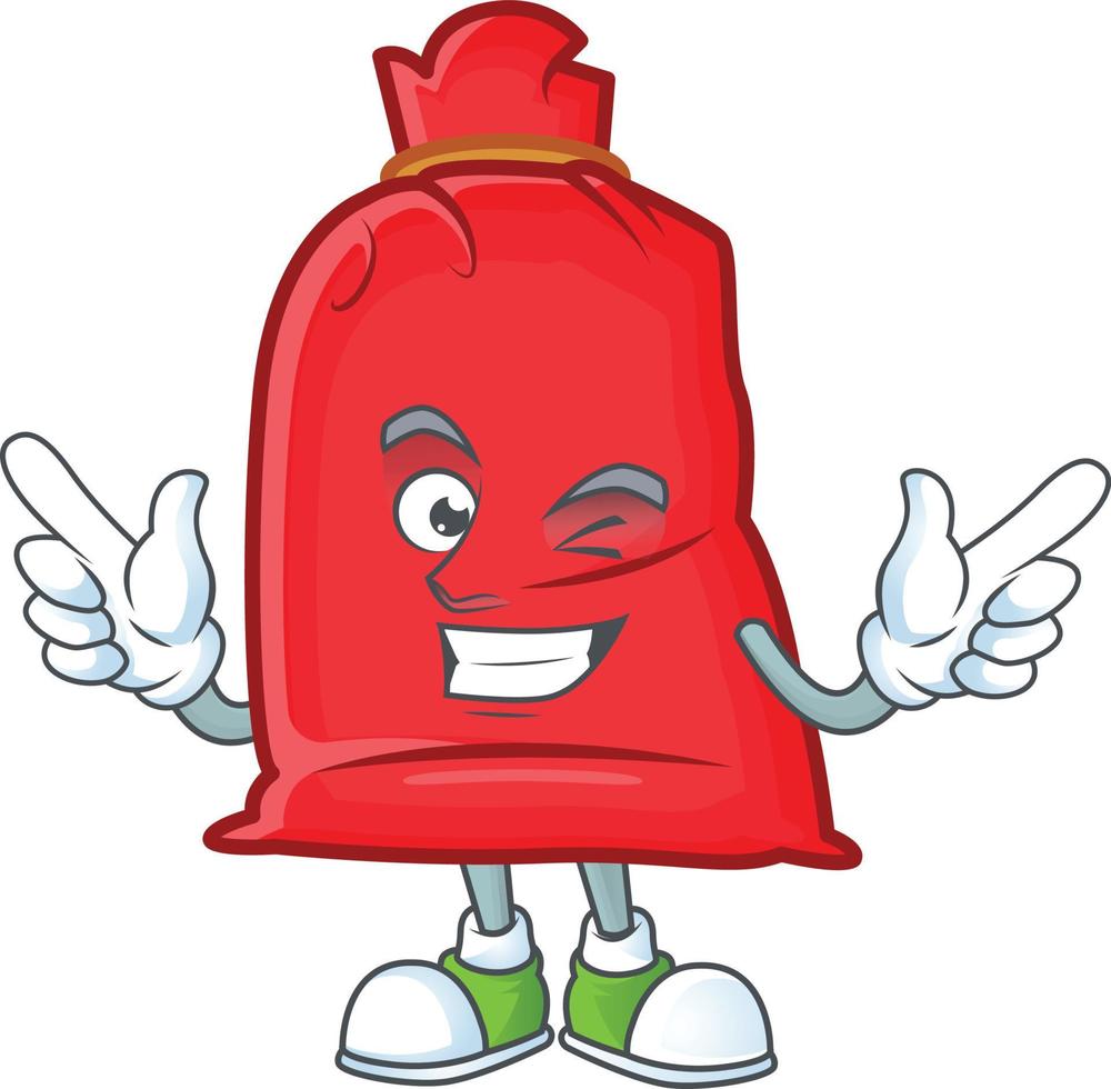 Santa bag close cartoon vector
