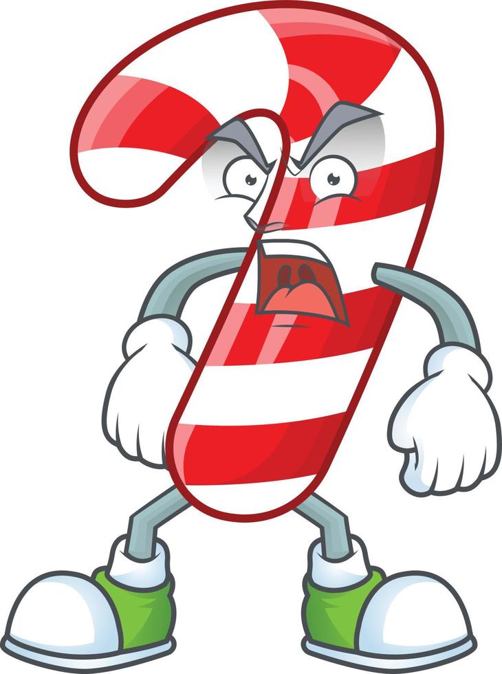 Christmas candy cane cartoon vector