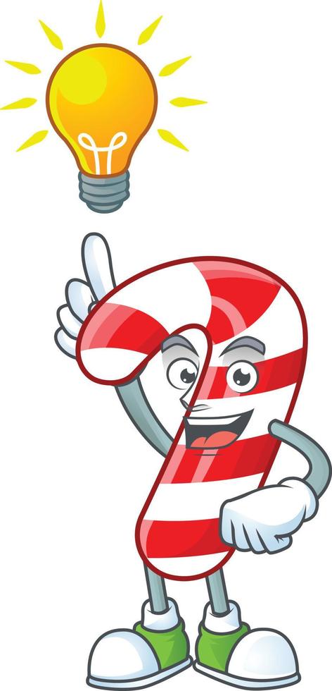 Christmas candy cane cartoon vector