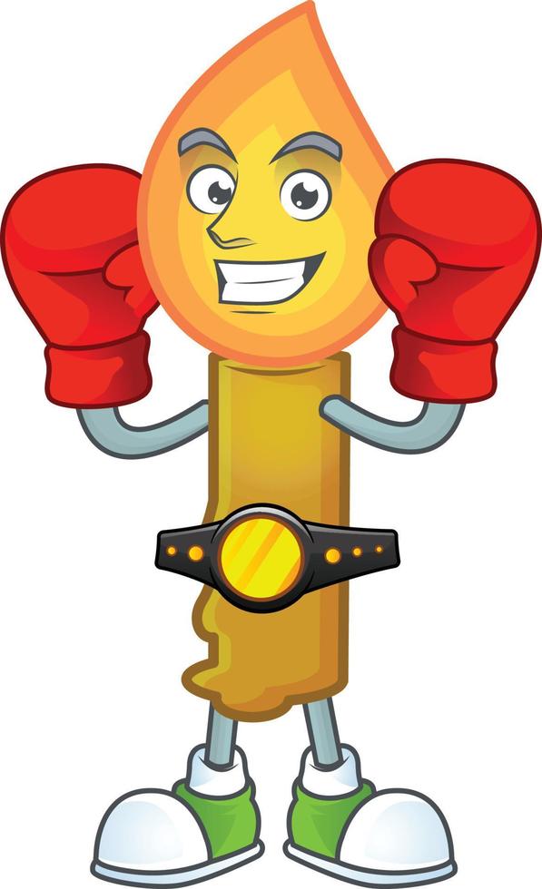 Gold candle cartoon vector