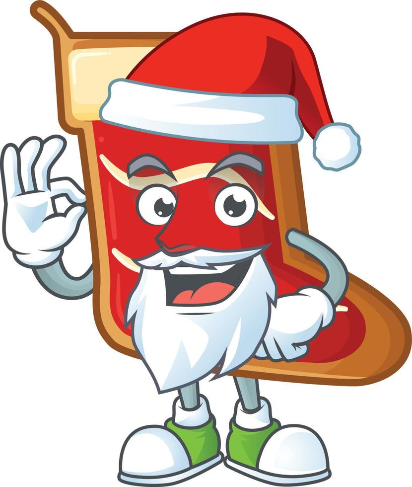 Cute santa shoes cookies cartoon character vector