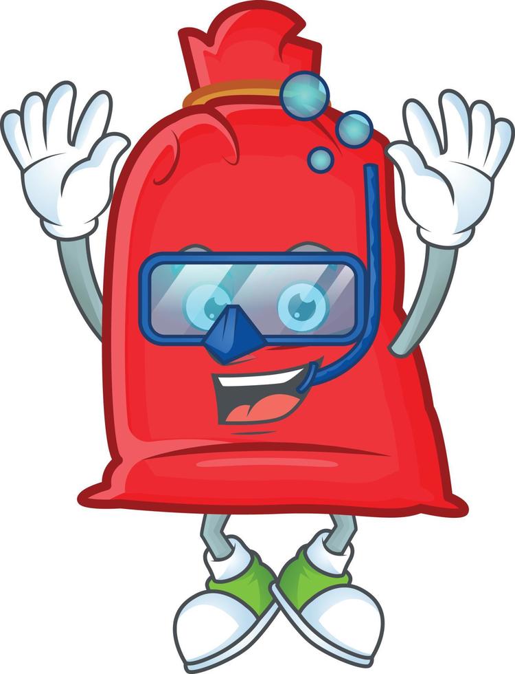 Santa bag close cartoon vector