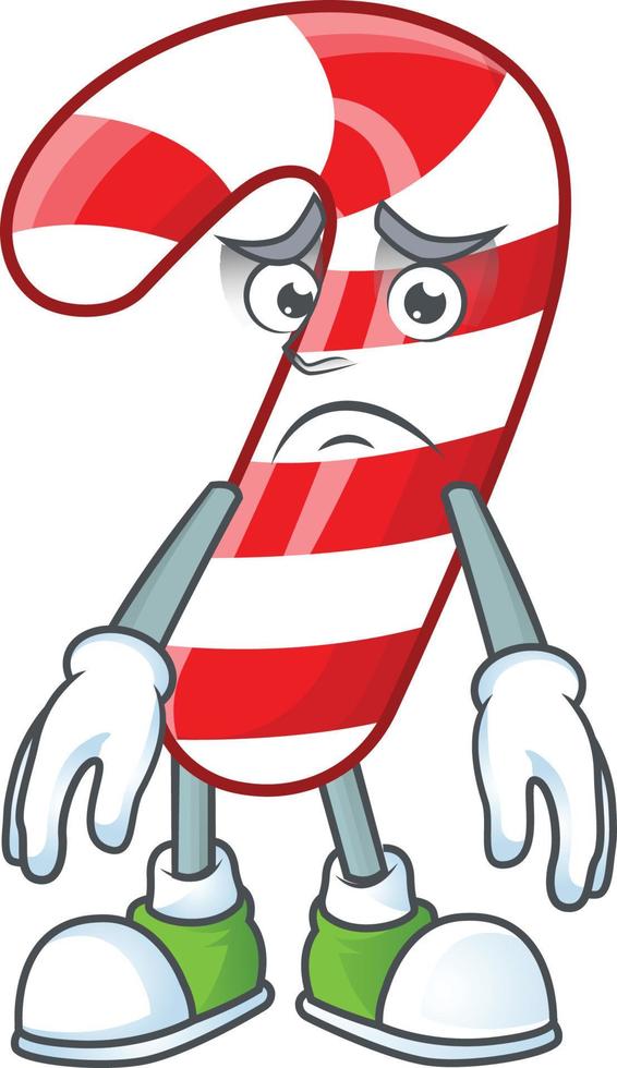 Christmas candy cane cartoon vector
