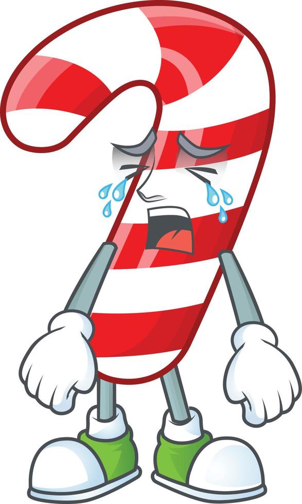 Christmas candy cane cartoon vector