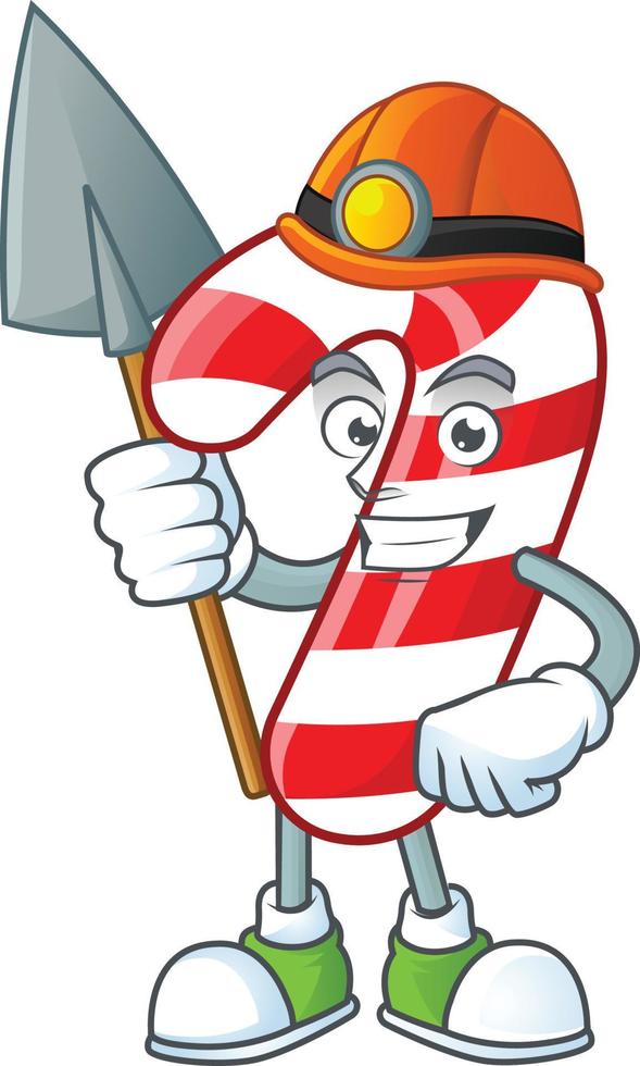Christmas candy cane cartoon vector