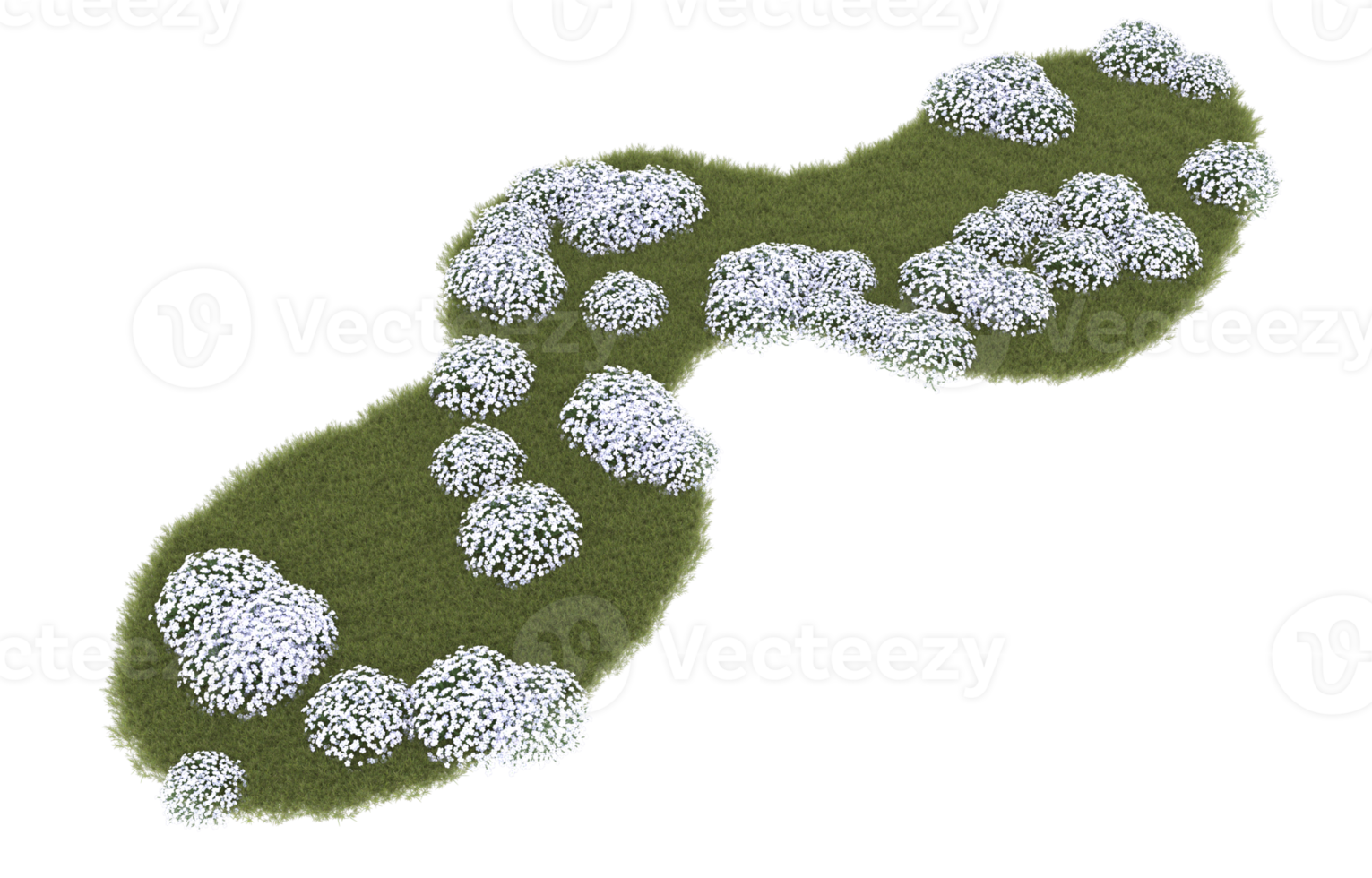 realistisk lövverk isolerat på transparent bakgrund. 3d tolkning - illustration png