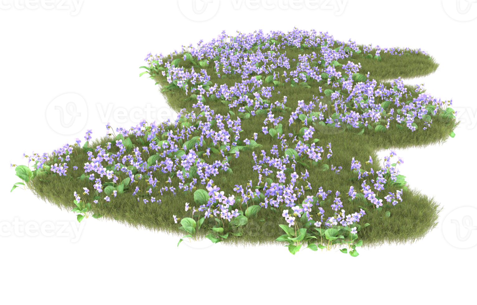 Realistic foliage isolated on transparent background. 3d rendering - illustration png