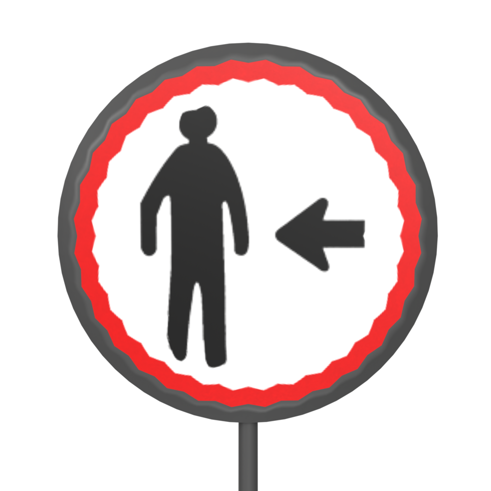 Traffic sign circle isolated on transparent png