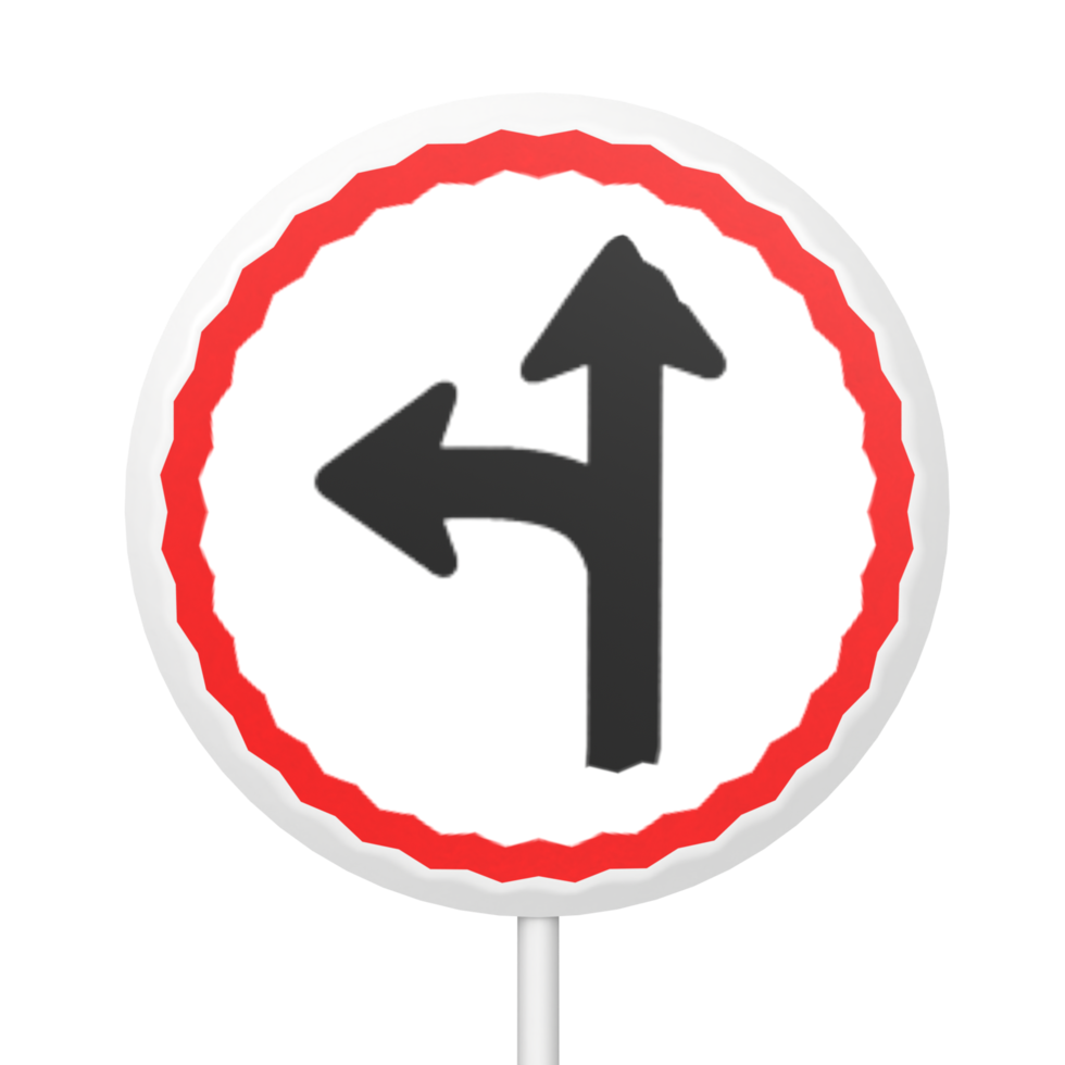 Traffic sign circle isolated on transparent png