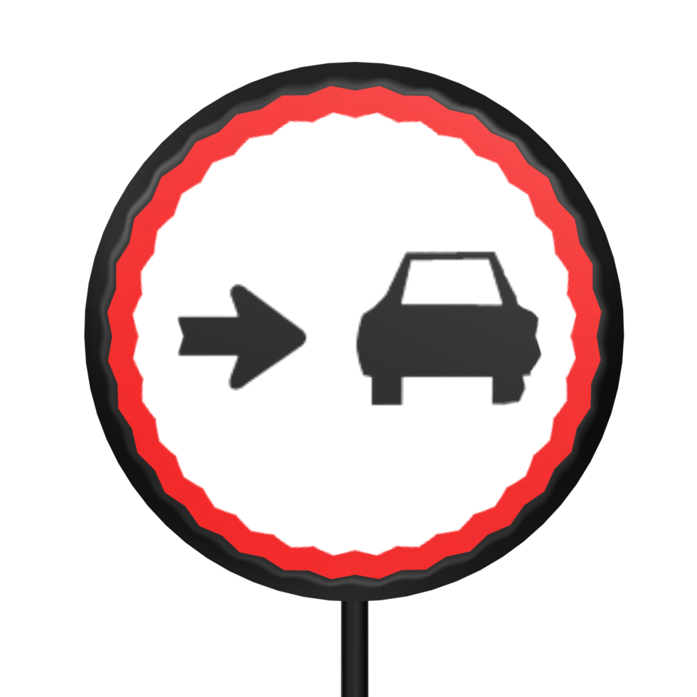 Traffic sign circle isolated on transparent png