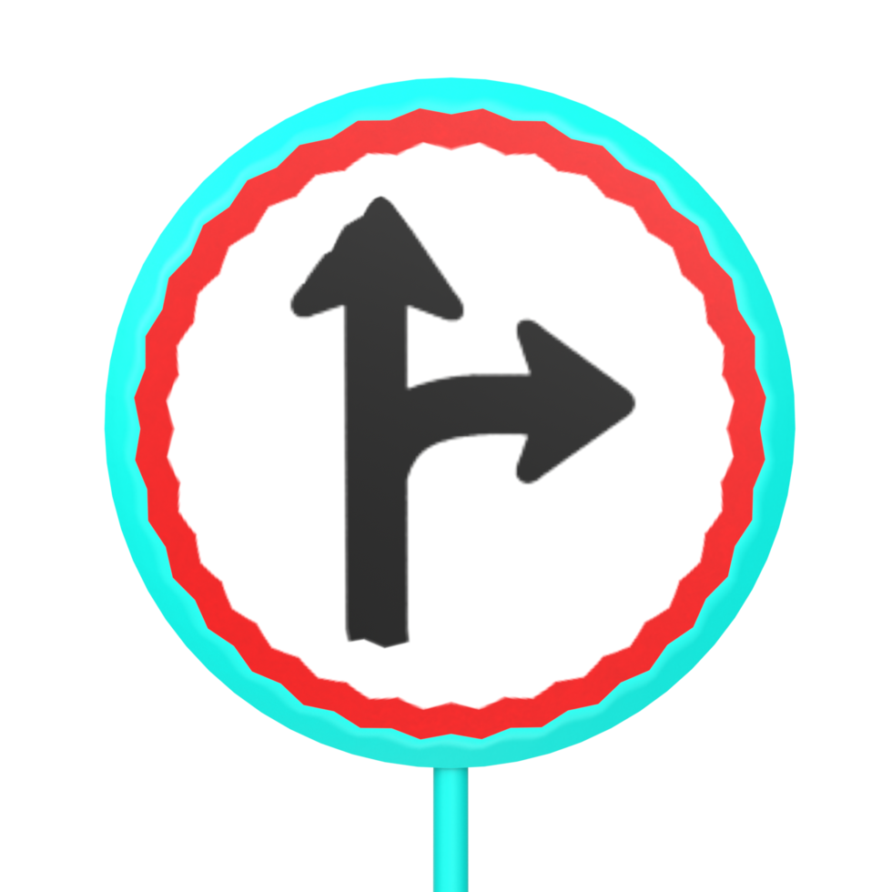 Traffic sign circle isolated on transparent png