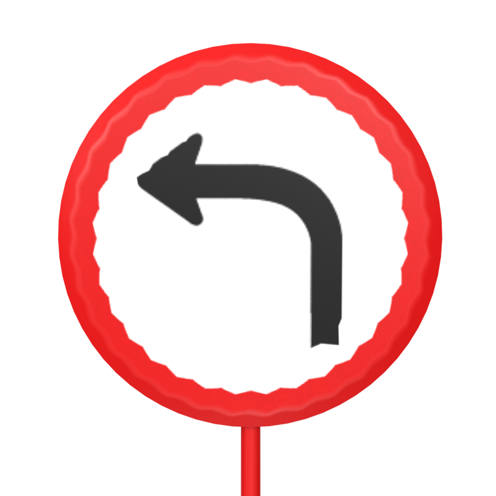 Traffic sign circle isolated on transparent png