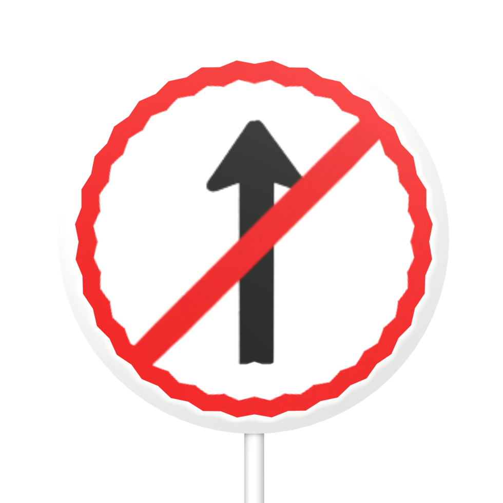 Traffic sign circle isolated on transparent png