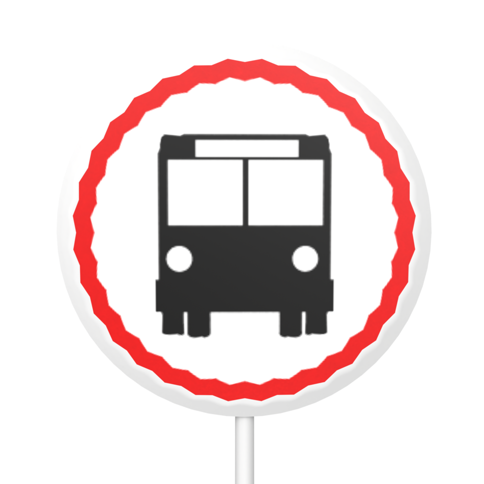 Traffic sign circle isolated on transparent png