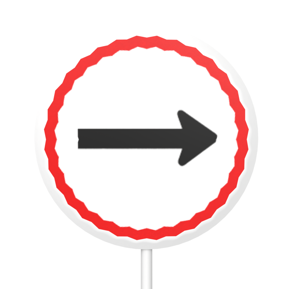 Traffic sign circle isolated on transparent png