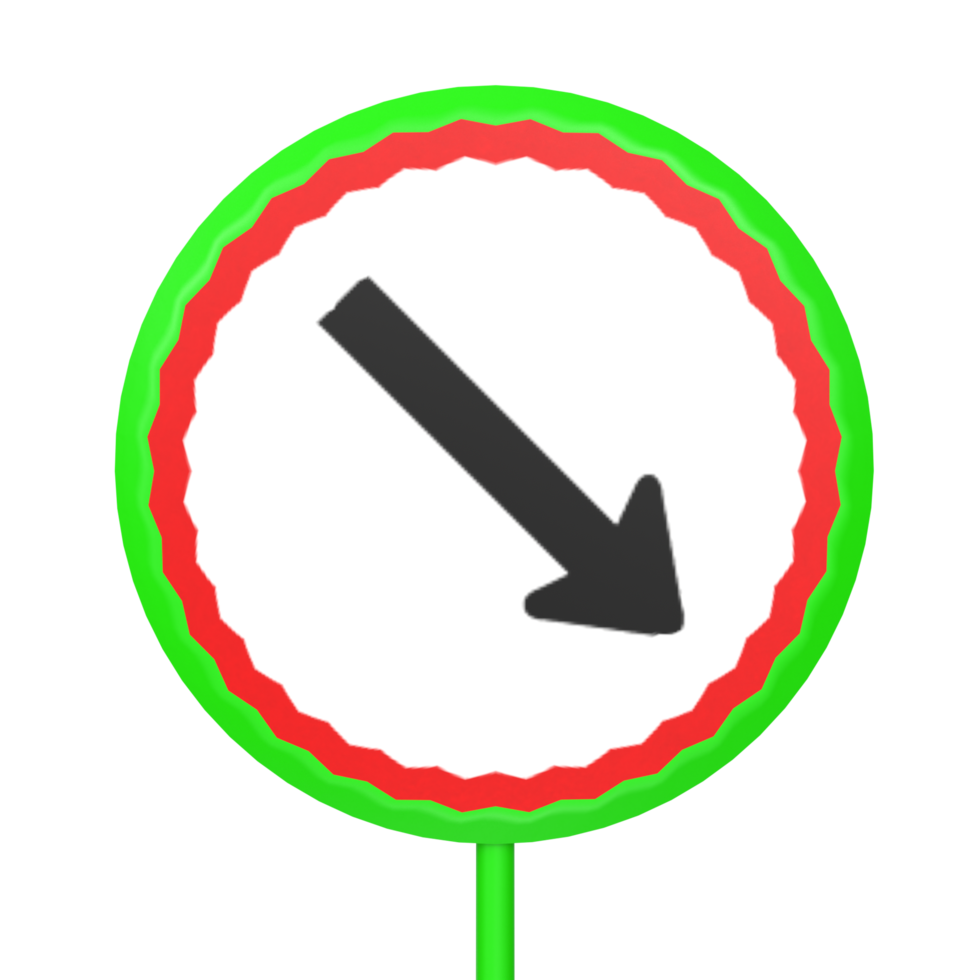 Traffic sign circle isolated on transparent png