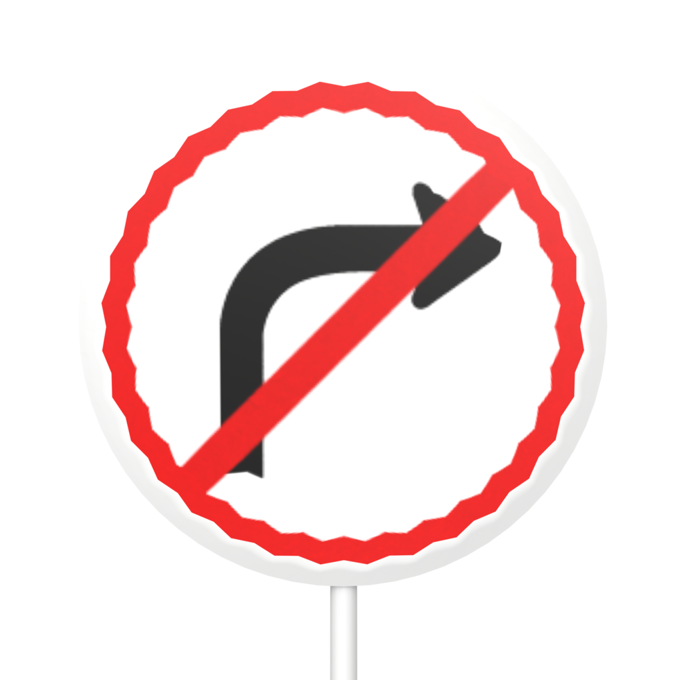 Traffic sign circle isolated on transparent png