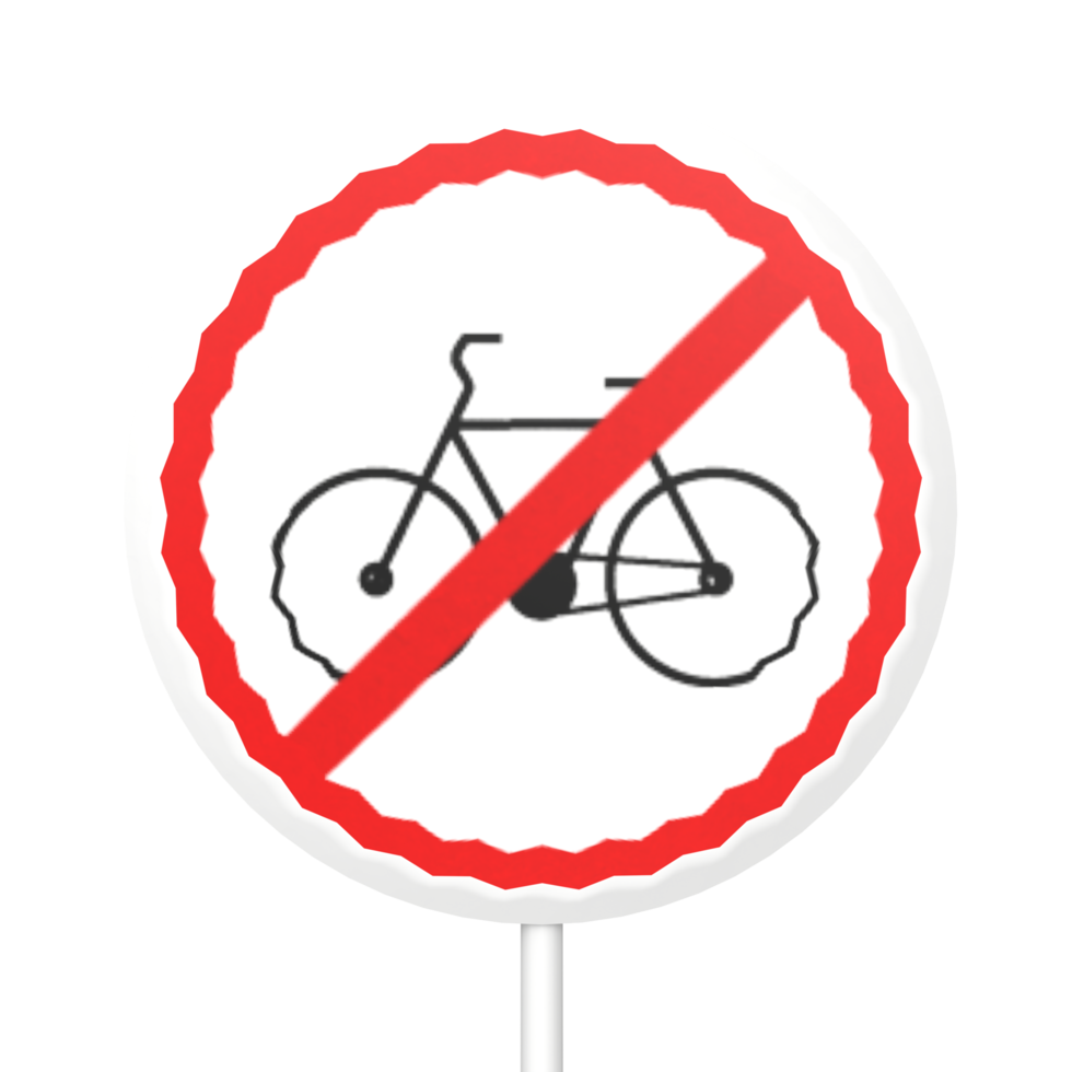 Traffic sign circle isolated on transparent png