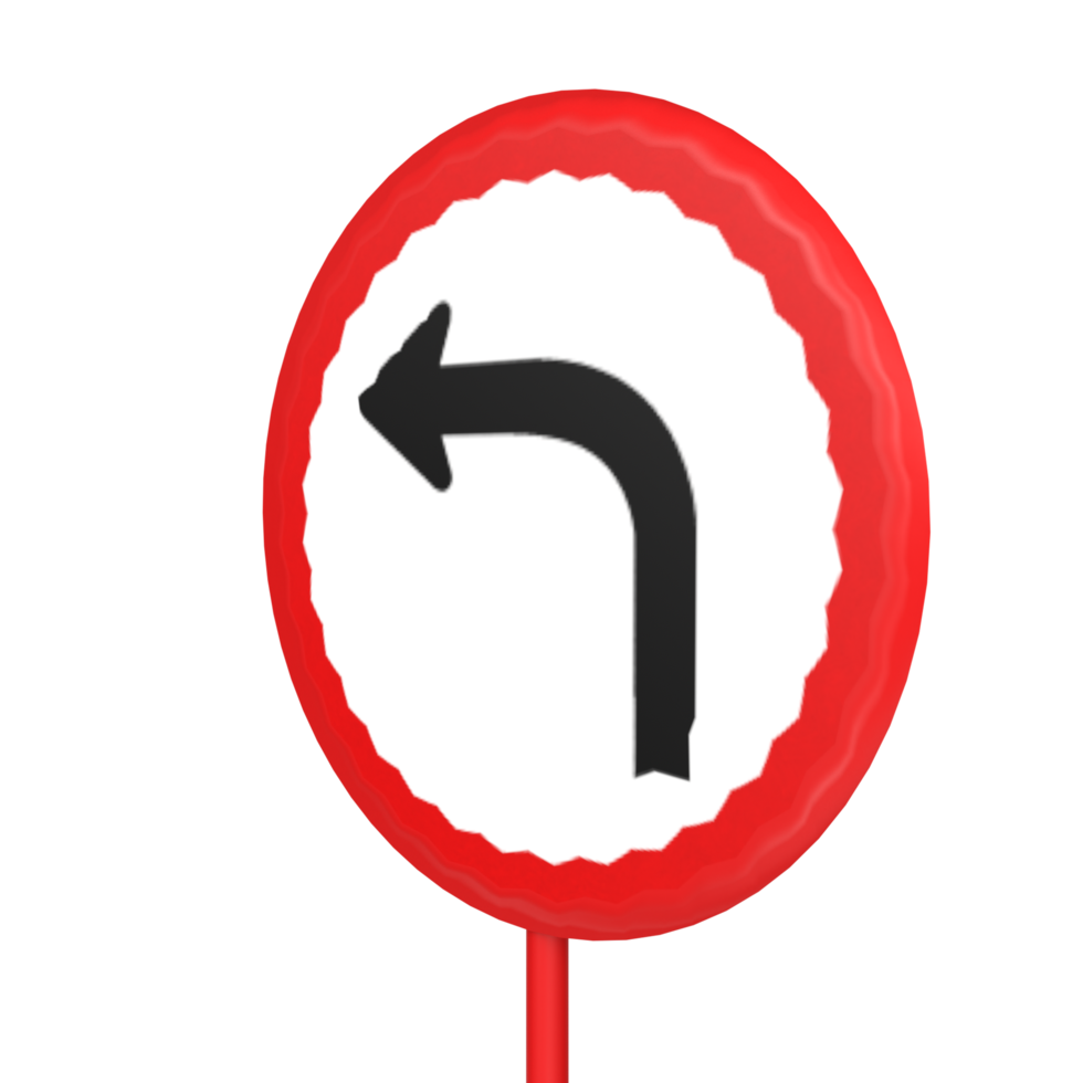 Traffic sign circle isolated on transparent png