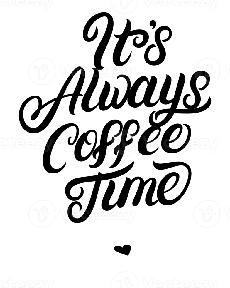 Hand Lettering Coffee Quotes With Sketches Vintage Labels Monochrome png