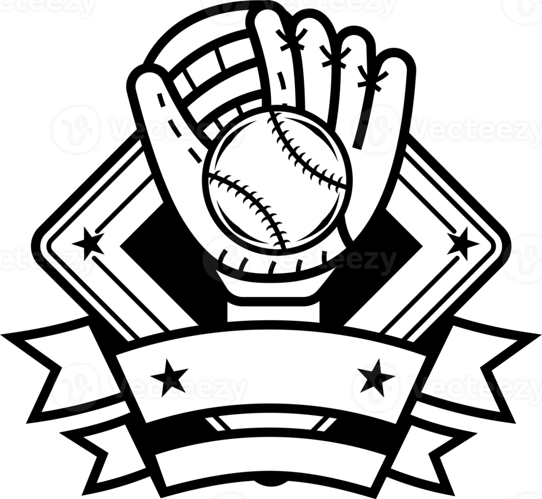 Sport Baseball Mann Sportabzeichen Emblem Vintage Illustration png