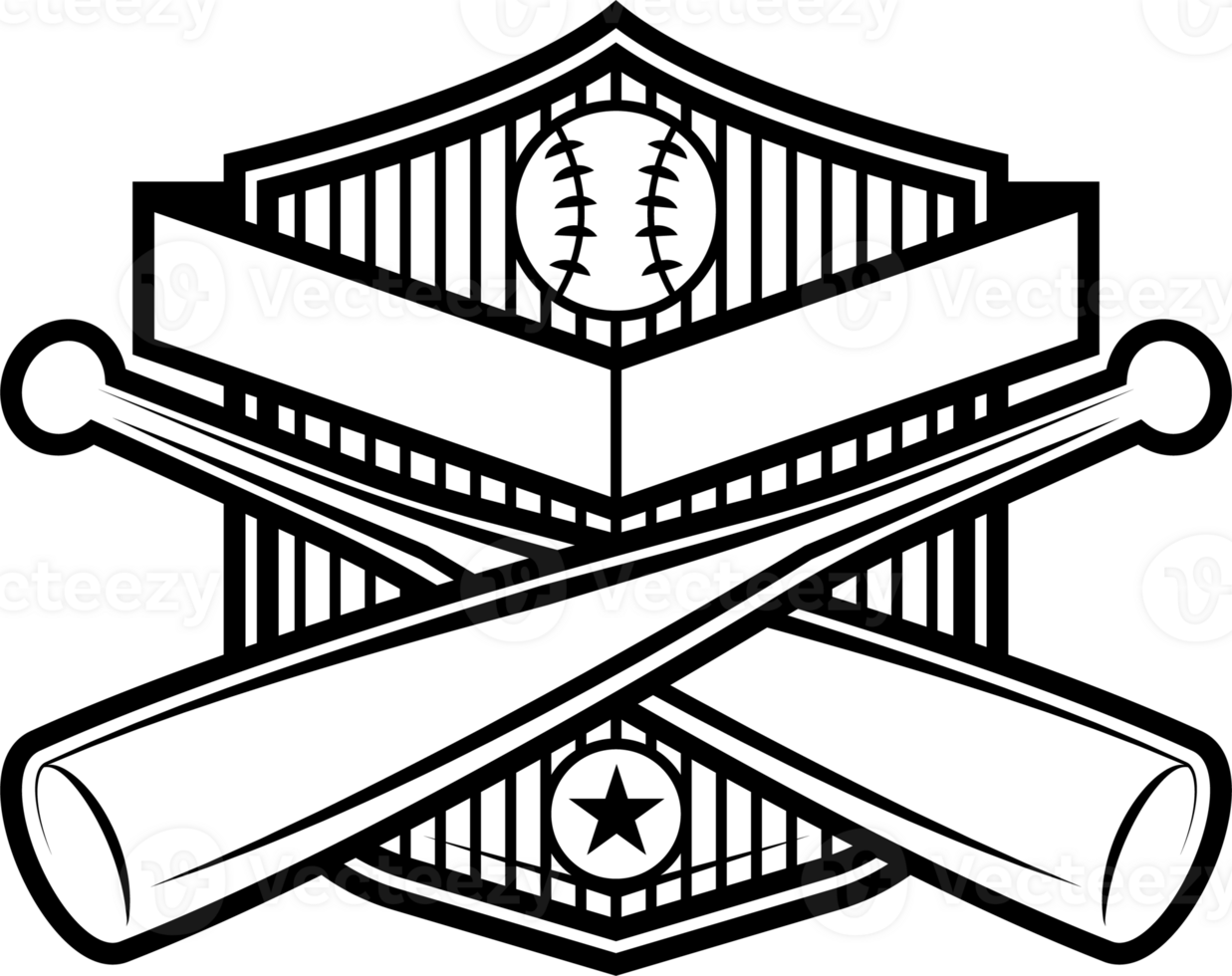 Sport Baseball Stick Vintage Logo Emblem Bats Badge png