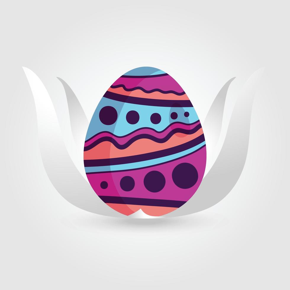 Happy Easter Day colorful egg collection isolated on white background vector